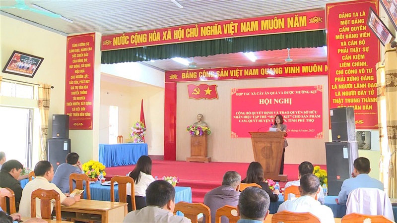 Tân Sơn: Công bố nhãn hiệu tập thể cho sản phẩm cam, quýt Mường Kịt